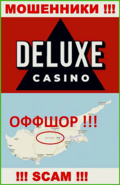 Deluxe Casino - это преступно действующая организация, пустившая корни в оффшоре на территории Cyprus