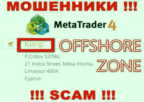 Контора MetaTrader4 Com имеет регистрацию довольно далеко от клиентов на территории Cyprus