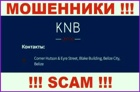 БУДЬТЕ КРАЙНЕ ОСТОРОЖНЫ, KNB Group скрылись в офшоре по адресу Corner Hutson & Eyre Street, Blake Building, Belize City, Belize и оттуда выманивают финансовые вложения