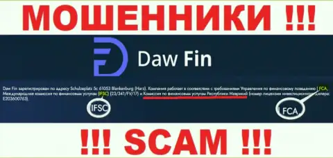 Организация DawFin Net неправомерно действующая, и регулятор у нее такой же мошенник
