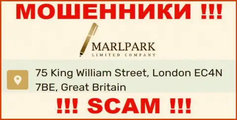 Адрес регистрации Marlpark Ltd, представленный на их ресурсе - ненастоящий, будьте крайне бдительны !!!