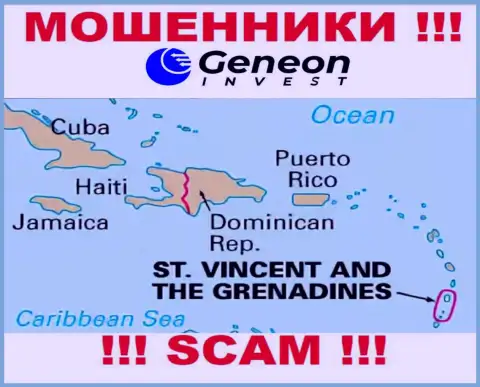 GeneonInvest базируются на территории - Сент-Винсент и Гренадины, остерегайтесь работы с ними