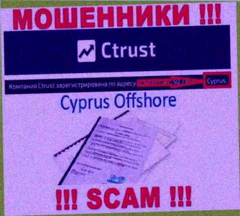 Осторожнее internet мошенники С Траст расположились в офшоре на территории - Cyprus