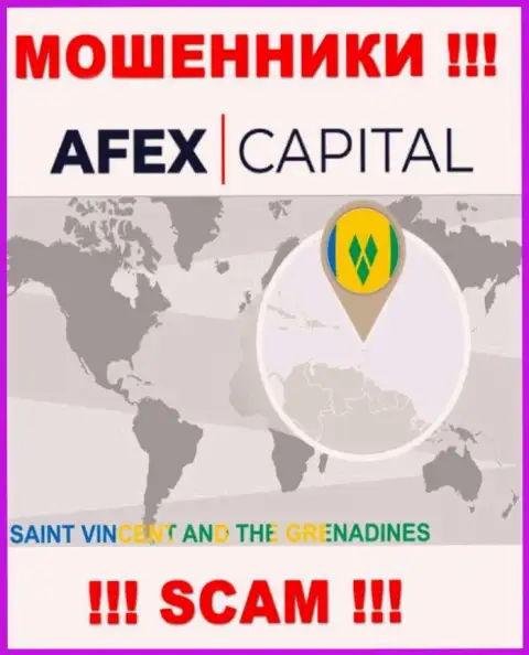 AfexCapital Com специально скрываются в офшорной зоне на территории Saint Vincent and the Grenadines, махинаторы