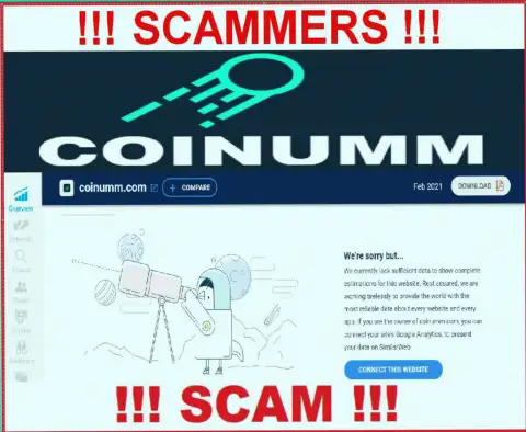 There isn't information about Coinumm Com swindlers on SimilarWeb