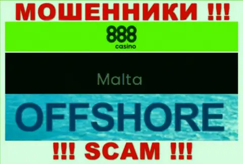 С 888 Casino иметь дело НЕ ТОРОПИТЕСЬ - скрываются в офшорной зоне на территории - Malta