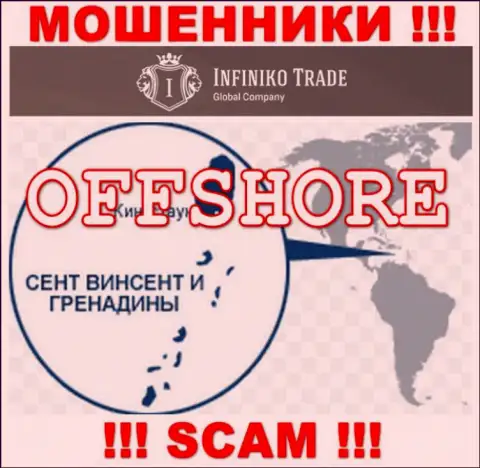 InfinikoTrade Com - это мошенники, их адрес регистрации на территории Saint Vincent and the Grenadines