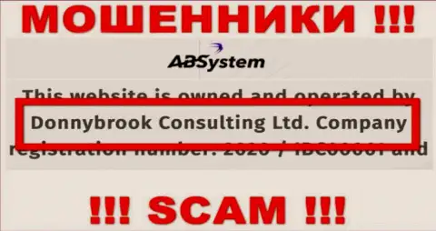 Сведения о юридическом лице ABSystem, ими является организация Donnybrook Consulting Ltd