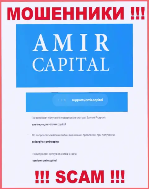 E-mail обманщиков Amir Capital, который они показали у себя на информационном ресурсе
