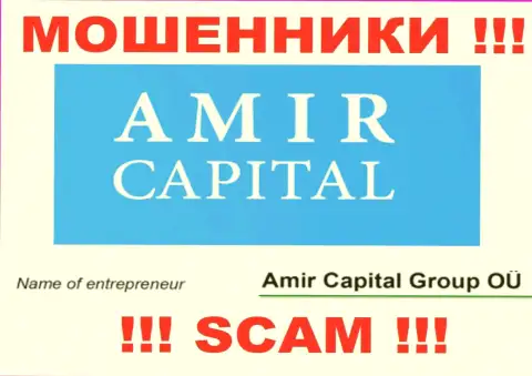 Амир Капитал Групп ОЮ - это организация, владеющая мошенниками Амир Капитал