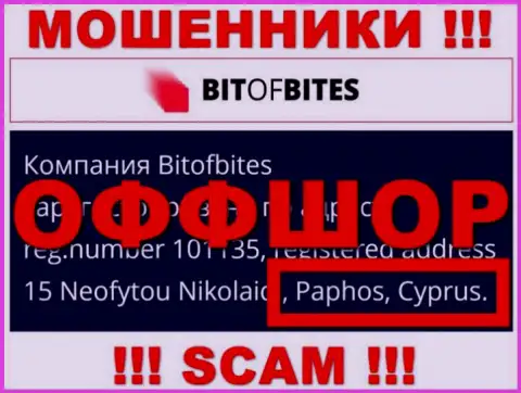Bit Of Bites - это интернет жулики, их место регистрации на территории Кипр