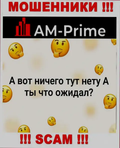 AM Prime - это еще одни ВОРЮГИ !!! У данной организации отсутствует разрешение на ее деятельность