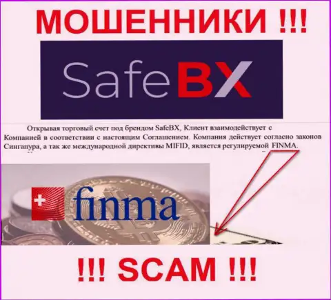 SafeBX Com и их регулятор: FINMA - МОШЕННИКИ !!!
