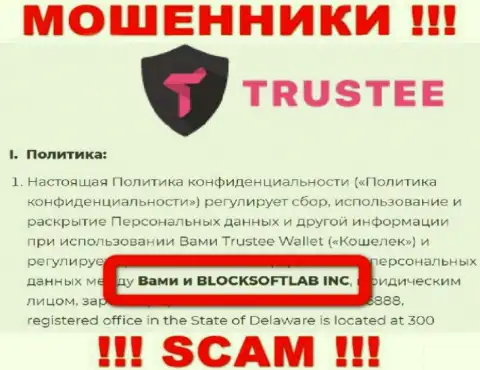БЛОКСОФТЛАБ Инк владеет брендом TrusteeGlobal Com - это МОШЕННИКИ !!!