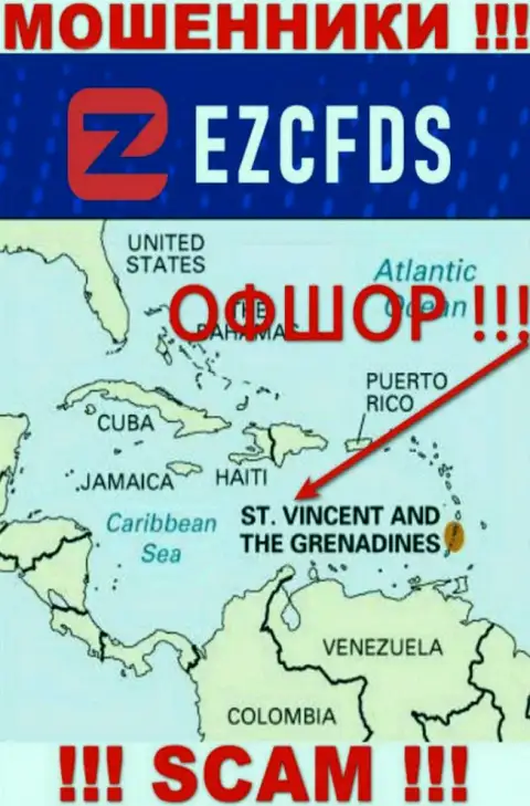 St. Vincent and the Grenadines - оффшорное место регистрации воров ЕЗЦФДС, размещенное у них на интернет-сервисе
