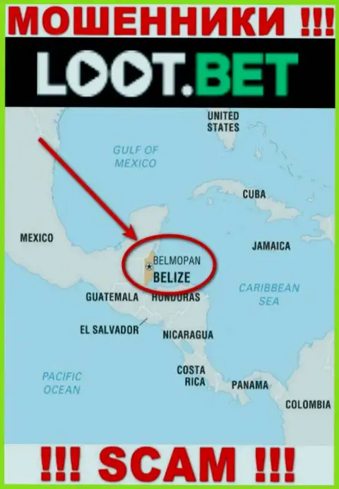 Рекомендуем избегать работы с лохотронщиками Loot Bet, Belize - их оффшорное место регистрации