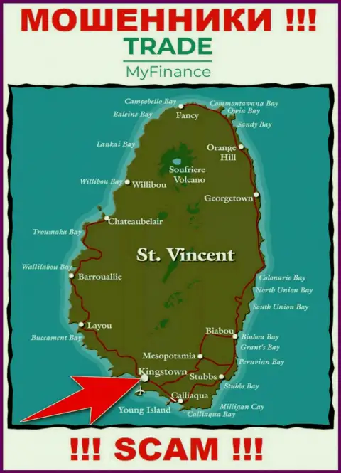 Юридическое место регистрации интернет-лохотронщиков TradeMyFinance Com - Kingstown, Saint Vincent and the Grenadines