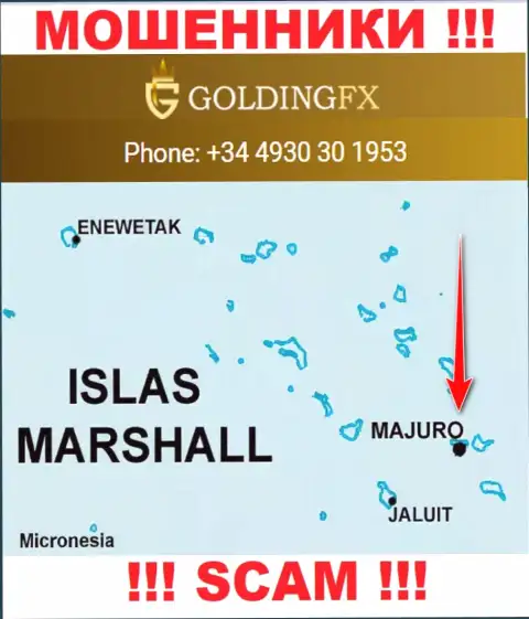 С мошенником ГолдингФХ Нет не советуем совместно работать, они расположены в офшорной зоне: Majuro, Marshall Islands