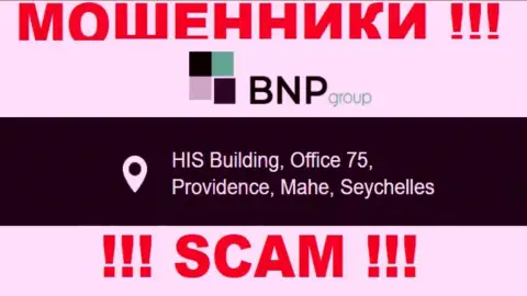 Незаконно действующая контора BNP-Ltd Net расположена в оффшорной зоне по адресу: HIS Building, Office 75, Providence, Mahe, Seychelles, будьте крайне внимательны