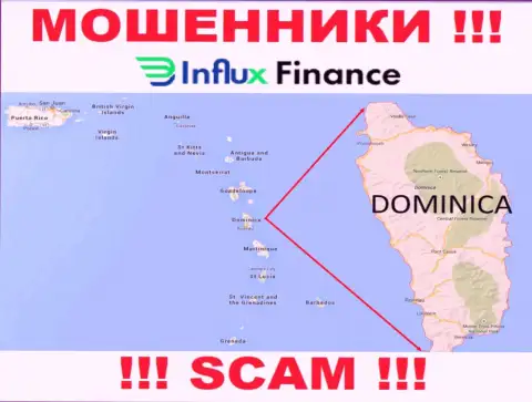 Организация InFluxFinance - это мошенники, отсиживаются на территории Доминика, а это офшорная зона