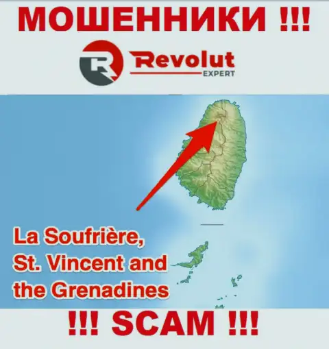 Организация RevolutExpert - интернет-шулера, обосновались на территории St. Vincent and the Grenadines, а это офшор