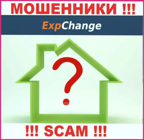 ExpChange не представляют свой официальный адрес регистрации и поэтому оставляют без денег клиентов без последствий