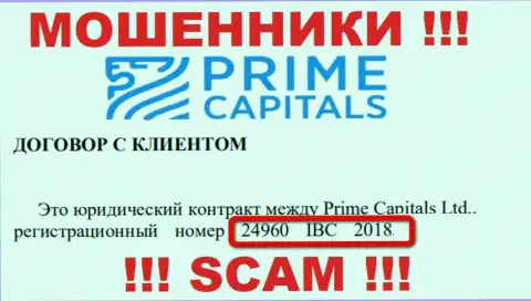 ПраймКапиталс - ШУЛЕРА ! Регистрационный номер компании - 24960 IBC 2018