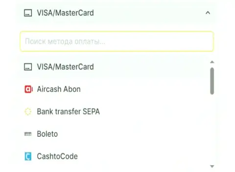 Способы оплаты для совершения транзакций online обменника BTC Bit