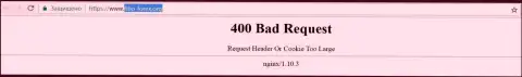 Официальный сайт форекс компании Фибо Груп несколько дней недоступен и выдает - 400 Bad Request
